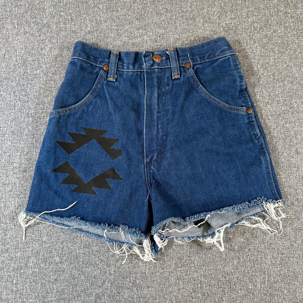 Vintage Wrangler High Waisted Denim Shorts Cutoff Blue Jean Womens 23 Canada